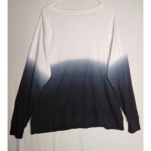 Eddie Bauer Legend Wash Ombre Dip Tie Dye Blue & White Sweatshirt 2 XL XXL Blue - Picture 2 of 5